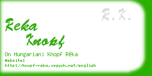 reka knopf business card